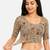Warm beige wali printed inner cotton lining side (smocked) stretchable top readymade saree blouse