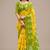 Green floral cotton silk ethnic saree