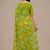 Green floral cotton silk ethnic saree