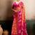 Pink floral cotton silk ethnic saree