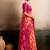 Pink floral cotton silk ethnic saree