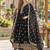 Black georgette readymade anarkali suit with embroidery & sequence work