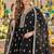Black georgette readymade anarkali suit with embroidery & sequence work