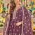 Purple georgette readymade anarkali suit with embroidery & sequence work