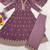 Purple georgette readymade anarkali suit with embroidery & sequence work