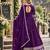 Violet art silk readymade anarkali suit with embroidery work