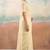 Cream solid poly chiffon ethnic saree