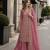 Pink georgette readymade suit with embroidery & sequence work