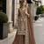 Brown georgette readymade suit with embroidery & sequence work