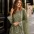 Green georgette readymade suit with embroidery & sequence work