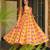 Pink digital printed rayon anarkali kurta with bottom set