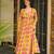 Pink digital printed rayon anarkali kurta with bottom set