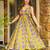 Mehendi digital printed rayon anarkali kurta with bottom set