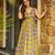 Mehendi digital printed rayon anarkali kurta with bottom set