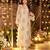 Cream digital printed muslin straight kurta with bottom set