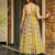 Mehendi digital printed rayon anarkali kurta with bottom set