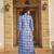 Blue digital printed rayon straight kurta with bottom set