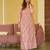 Purple digital printed muslin straight kurta with bottom set