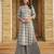 Grey digital printed rayon straight kurta with bottom set