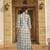 Grey digital printed rayon straight kurta with bottom set