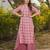 Pink digital printed rayon straight kurta with bottom set
