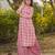 Pink digital printed rayon straight kurta with bottom set