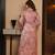 Purple digital printed muslin straight kurta with bottom set