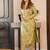 Mehendi digital printed muslin straight kurta with bottom set