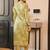 Mehendi digital printed muslin straight kurta with bottom set