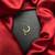 gold tone cz nath nose pin  indian bridal hoop ring with teardrop charm