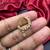 gold tone cz nath nose pin  indian bridal hoop ring with teardrop charm