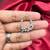 silver cz bridal nath nose ring with dangle  traditional indian nose jewelry
