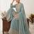 Sea green embroidered ethnic sharara suit set for wedding & festive wear