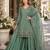 Sea green silk blend readymade suit with embroidery & sequence work