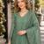Sea green silk blend readymade suit with embroidery & sequence work