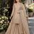 Cream silk blend readymade suit with embroidery & sequence work