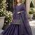 Purple silk blend readymade suit with embroidery & sequence work