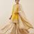 Festive wear mustard yellow straight kurti with sequence work sharara & dupatta 3-piece set