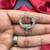 silver cz bridal nath nose ring  indian nose pin with dangle charm