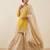 Festive wear mustard yellow straight kurti with sequence work sharara & dupatta 3-piece set
