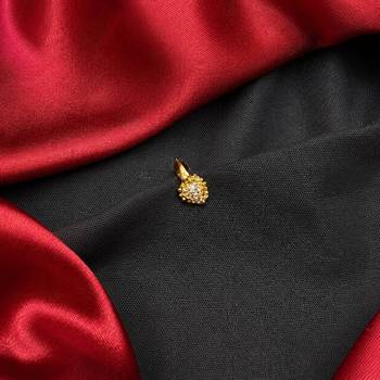 gold-tone cz nose pin  non-piercing clip-on stud  indian bridal jewelry 1