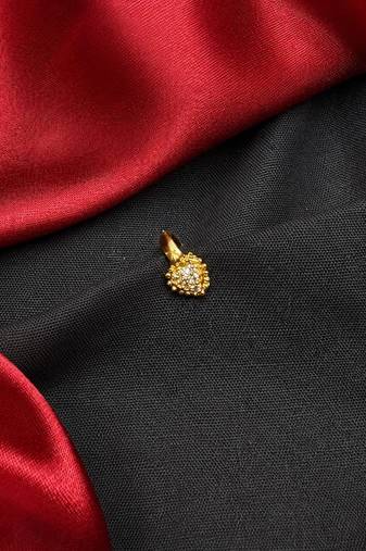 gold-tone cz nose pin  non-piercing clip-on stud  indian bridal jewelry