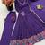Purple heavy embroidered flared anarkali suit set with pant & dupatta