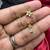 floral nath nose pin pink cz gold finish indian bridal jewelry