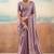 Lavender solid poly chiffon ethnic saree