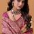 beige soft satin with rich woven border festive & wedding wear saree
