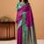 magenta soft satin with rich woven border festive & wedding wear saree