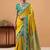 yellow soft satin with rich woven border festive & wedding wear saree