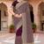 Designer purple zari embroidery zarkan work georgette saree