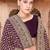 Designer purple zari embroidery zarkan work georgette saree